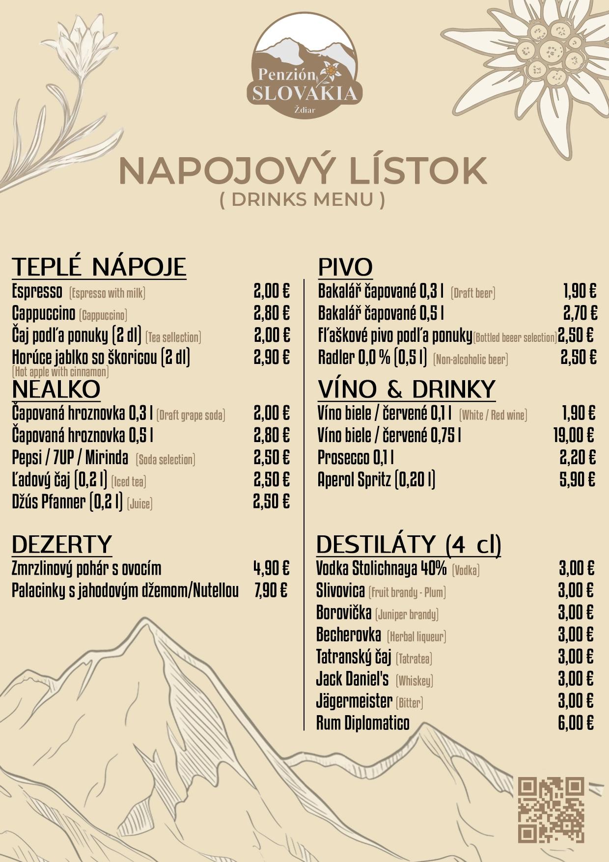 Jedálny lístok 2